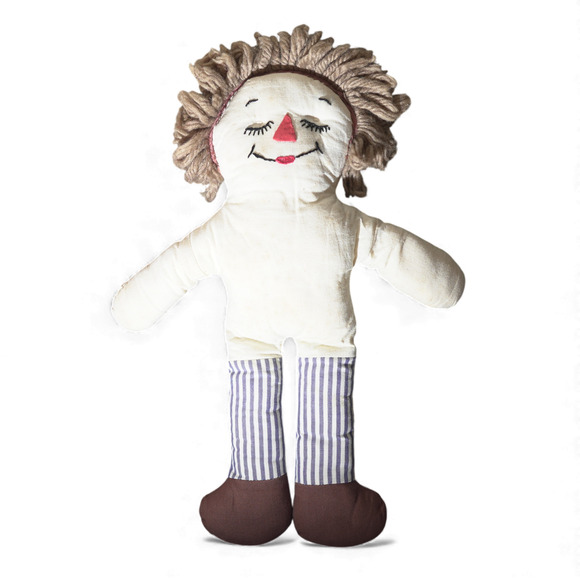 Vintage Raggedy Ann Cloth Doll 13" Rag Doll Yarn Brown Hair Two-Face - Picture 5 of 12